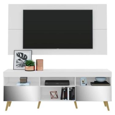 Imagem de Rack com Painel TV 65" Retrô com Espelho Flórida Multimóveis V3138, Br