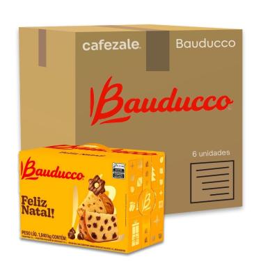 Imagem de Cesta de Natal Bauducco pp Kit com 6 cestas 1040g cada