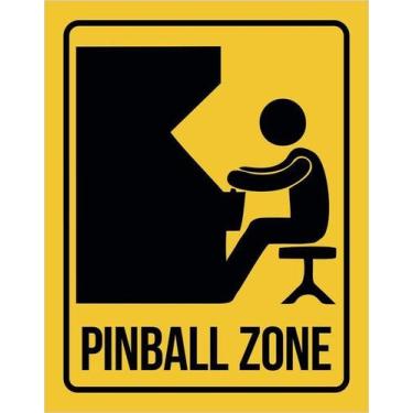 Imagem de Placa Decorativa - Zona Pinball Zone 18X23 - Sinalizo