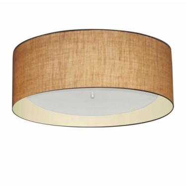 Imagem de Plafon Para Quarto Cilíndrico SQ-3008 Cúpula Cor Palha Bege - Vivare
