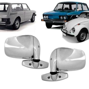 Imagem de Par Retrovisor Volkswagen Fusca Brasilia Variant Cromado - Blawer