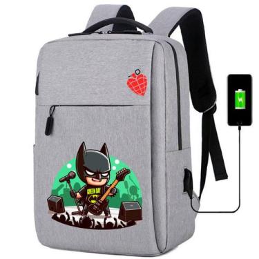 Imagem de Mochila USB Escolar Estampa Infantil Batman Notebooks, Trabalho Escola