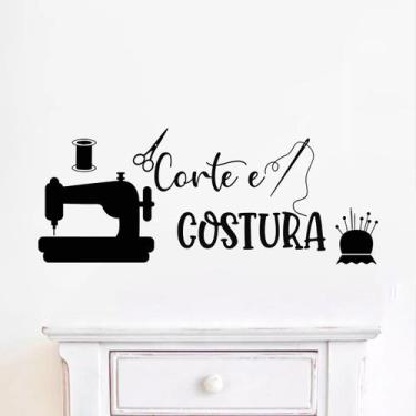 Imagem de Adesivo de Parede Corte e Costura - Lojinha da Luc Adesivos