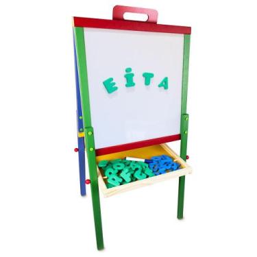 Imagem de  Lousa infantil Magnética Giz e Caneta Portátil - Eita Casa Perfeita