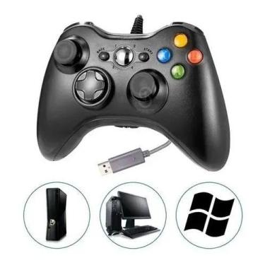 Imagem de Controle Video Game Compativel Xbox 360 Com Fio Joystick Xbox 360 E Pc