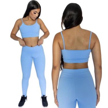 Imagem de Kit Conjunto Premium Poliamida 2 peças  (Top + Calça) Fitness - JINKIN