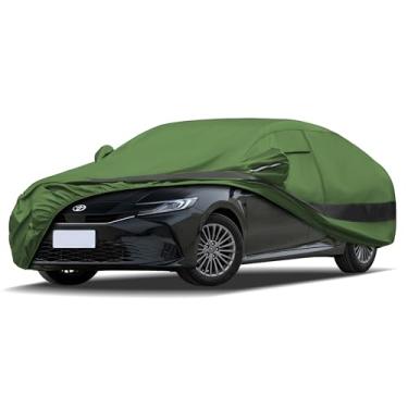 Imagem de Jurmon Capa de carro resistente ao ar livre compatível com Toyota Corolla, à prova d'água para todos os climas para automóveis, cobertura completa ao ar livre proteção UV sol chuva com zíper de