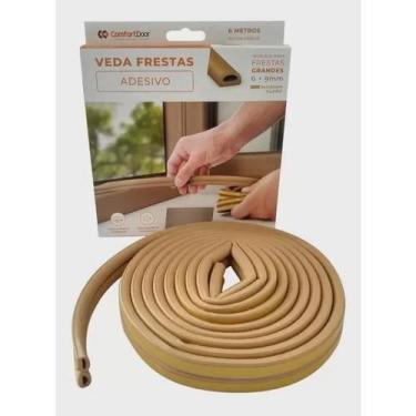 Imagem de Veda Frestas ComfortDoor 6 metros 6x9mm Porta Janela Marrom Claro - Co
