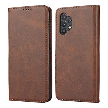 Imagem de ShunJieTech Capa Flip de Couro para Samsung Galaxy A52 5G com Porta-Cartões e Design Magnético - Marrom Escuro