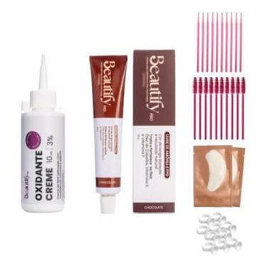 Imagem de Kit Oxidante e Tintura para Cílios Beautify Pro - Solução Completa para Coloração de Longa Duração, Realce e Definição dos Cílios, Ideal para Profissionais de Beleza e Estética com Fórmula Segura e Fácil Aplicação (Chocolate, Padrão)