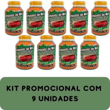 Imagem de Composto Antigripal Farmel Mel e Limão 350g Kit Promocional 9 Unidades
