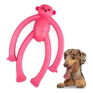 Imagem de Mordedor Para Cachorro Pequeno Macaco Maciço Pet Brinquedo para cães -
