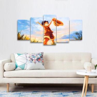 Imagem de Quadro One Piece Para Quarto 125x60 decorativo Mosaico - Wall Frame