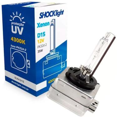 Imagem de Lampada Xenon D1s 4300k 35w 12v Branca Reposição Original - SHOCKLIGHT