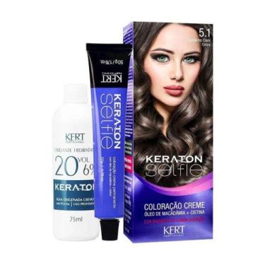 Imagem de Coloração Keraton Selfie 5.1 Castanho Claro Cinza - Kert