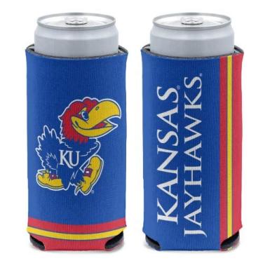 Imagem de WinCraft NCAA Kansas Jayhawks Slim Can Cooler, cores do time, tamanho único