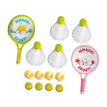 Imagem de Pegciuho 2 Peças Badminton Raquete para Crianças Ao Ar Livre Raquete com Petecas Badminton Petecas para Lawn Yard Beach Crianças Adultos, Contém 12 Bolas
