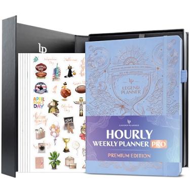 Imagem de Legend Hourly Planner PRO Premium – Agenda sem data com horários – Organizador pessoal semanal, mensal e diário, A4 (Periwinkle)