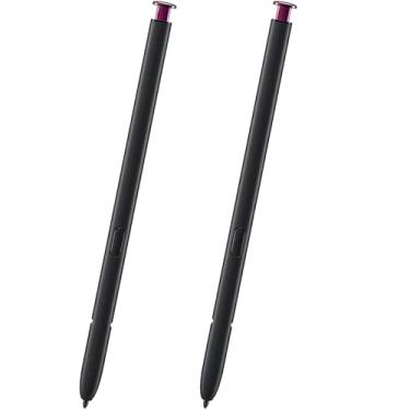 Imagem de Pacote com 2 canetas de substituição para Galaxy S22 Ultra S para Samsung Galaxy S22 Ultra 5G 17.3 cm SM-S908U Todas as versões Caneta Stylus sem Bluetooth (Borgonha)