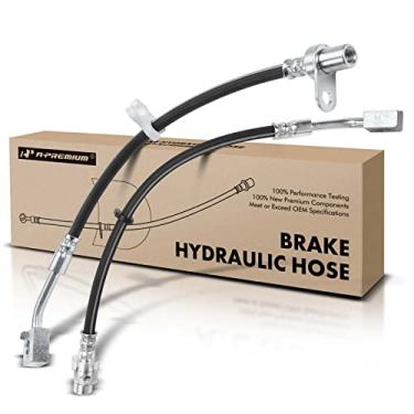 Imagem de A-Premium Mangueiras hidráulicas de freio dianteiro compatíveis com modelos selecionados Dodge e Ram - Ram 1500 2006-2010, 1500 2011-2018, 1500 Classic 2019 - Substituição # 55366349AJ (pacote com 2)