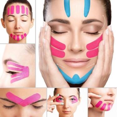Imagem de Fita Elevação Facial Fita Kinesiology Terapêutica alivia a tensão musc