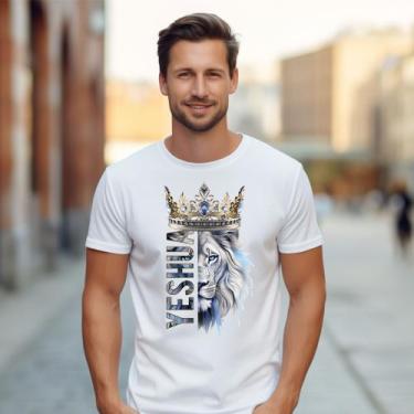 Imagem de Camisa Camiseta Masculina Evangélica Cristã Gospel Yeshua Religiosa Vá