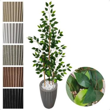 Imagem de Bambu Da Sorte 150cm Planta Artificial Com Vaso Decorativo - Flor de M