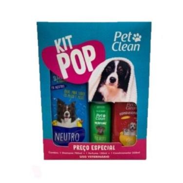 Imagem de Kit Pop Pet Clean C/Shampoo 700ml, perfume 120ml, e condicionador 250m