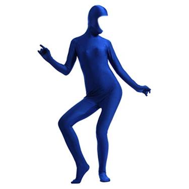 Imagem de Gaoin Body aberto Zentai Lycra elastano (grande, azul)