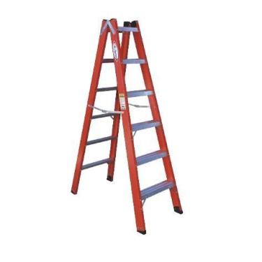 Imagem de Escada Tesoura dupla 1.8m Alumínio/Fibra 6 degraus WBertolo