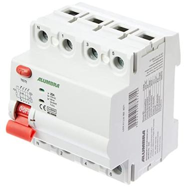 Imagem de Interruptor Analógico Diferencial Residual Tetrapolar, Idr, Alumbra, 8571, Branco