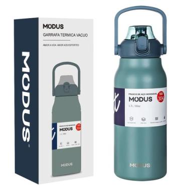 Imagem de Garrafa Térmica de Água 1700ml Aço Inoxidável com Canudo Portátil Café