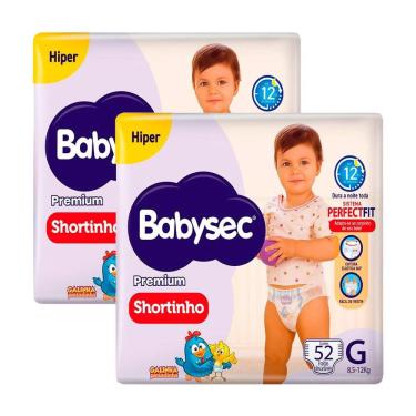 Imagem de Fralda Descartável Babysec Shortinho Galinha Pintadinha Hiper Tamanho G - 2 Pacotes com 52 Tiras