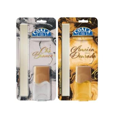 Imagem de Kit Coala - Difusores de Aromas Chá Branco + Ameixa Dourada | 2 Frascos de 100ml cada
