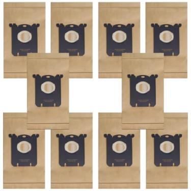 Imagem de Sacos de vácuo S Classic – Pacote com 10 | Sacos de pó de alta filtragem para aspiradores eletrolux EL200G, eureka e sanitários – Serve para EL4012, EL6980, EL7020, CV140, 6500, PE6985 e mais