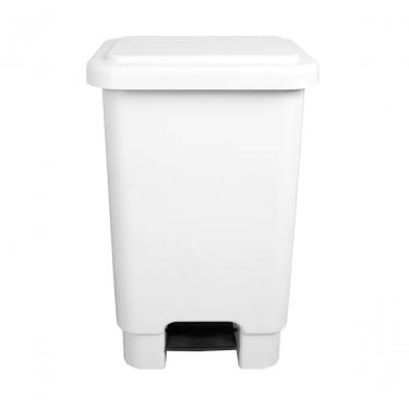 Imagem de Lixeira 50l Retangular C- Pedal Branca Lar Plasticos 13241