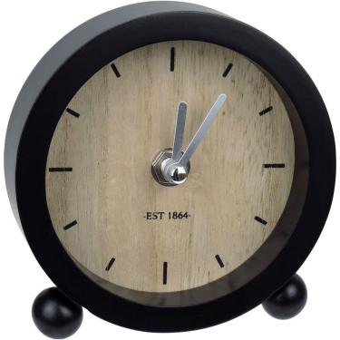 Imagem de Relógio Decorativo Mesa Home&co Mdf 11x11x3cm Preto