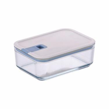 Imagem de Pote De Vidro Hermético Retangular - Tampa Com Alavanca - 1100ml - Perfect Seal - Neoflam