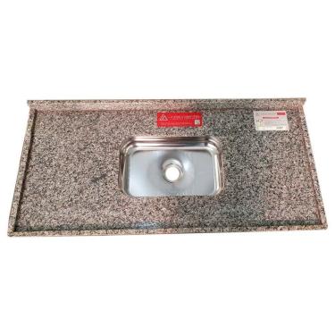 Imagem de Pia De Cozinha Granito 160 Cm Itabira Standard Cuba Simples Ocre Itabira