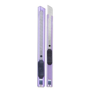 Imagem de Kit Estilete Estreito De Metal C- Trava Es05 Tilibra - C- 12 Laminas Roxo