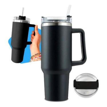 Imagem de Caneca térmica 1,2 litros alça tampa canudo todas as bebidas - Magalu 