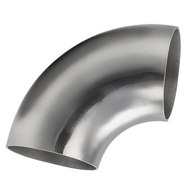 Imagem de YONYONICE Cotovelo De Escapamento Em Aço Inoxidável Od 5" 90 Graus Ss304 Para Sistema Tubulação Modificado Carro Tom Prata, Corrimão Escada, Mandril 90°.