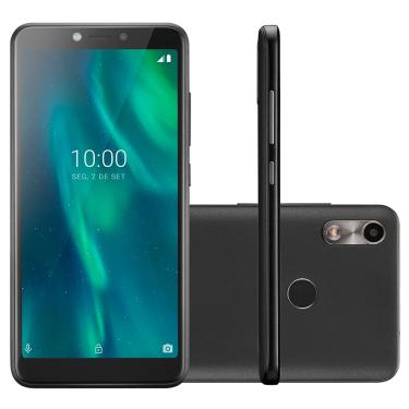 Imagem de Smartphone Multilaser F P9130 Preto com 32GB, 1GB de RAM, Tela 5.5”, Android 9.0, Dual Chip, Câmera 5MP, 3G, Bluetooth e Processador Quad core