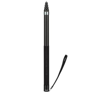 Imagem de Rukkawwa Bastão de selfie de fibra de carbono invisível longo estendido de 3,0 m para câmeras Insta360 x5 Insta 360 x4 x3 x2 x one rs (prata)