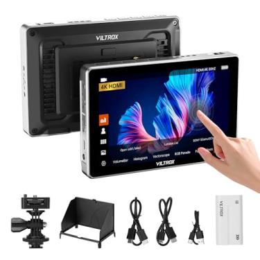 Imagem de VILTROX Monitor de campo de câmera DC-L1 7.8 cm Touchscreen com 1280x800 IPS HDMI Loop in/Out 3D LUTs forma de onda vídeo pico foco DSLR Video Assist, bateria NP-F550 e para-sol