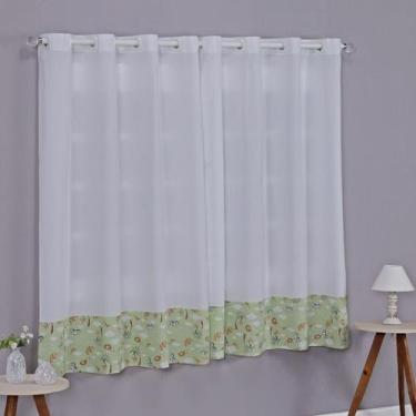 Imagem de Cortina Baby 2 Metros Quarto de Bebê Infantil Menino Menina Varão Simp