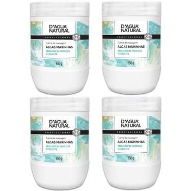 Imagem de Kit 4 Unidades Creme De Massagem Algas Marinhas 650g Dagua Natural Cel