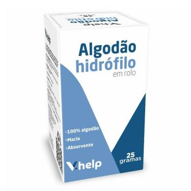 Imagem de Algodão V.Help Hidrófilo Em Rolo 25g