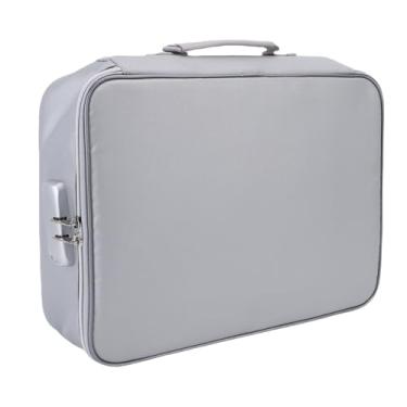 Imagem de Fafeicy Bolsa de Documentos à Prova de Fogo, Caixa de Arquivos à Prova de Fogo, Organizador de Armazenamento Com Zíper Bidirecional e Trava de Combinação para Viagens de Carro Em Casa