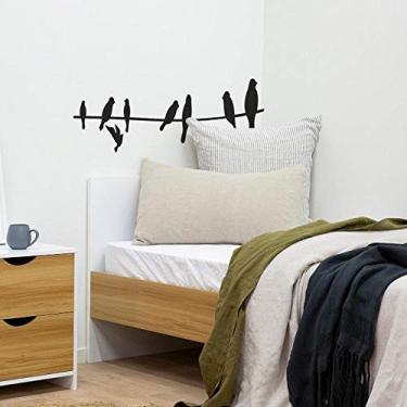 Imagem de Adesivo de Cabeceira Pássaros Natureza Cama Solteiro